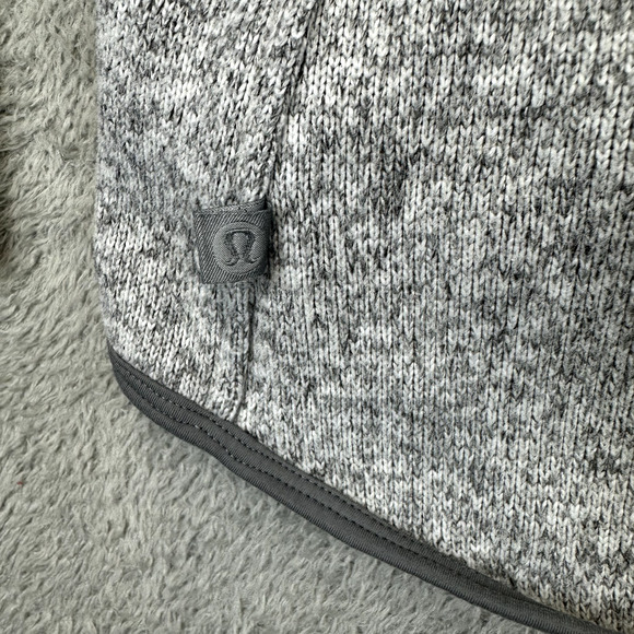 Lululemon Fleece and Thank You Hooded Pullover 1/2 Zip Womens Size 6 Gray - Picture 7 of 7
